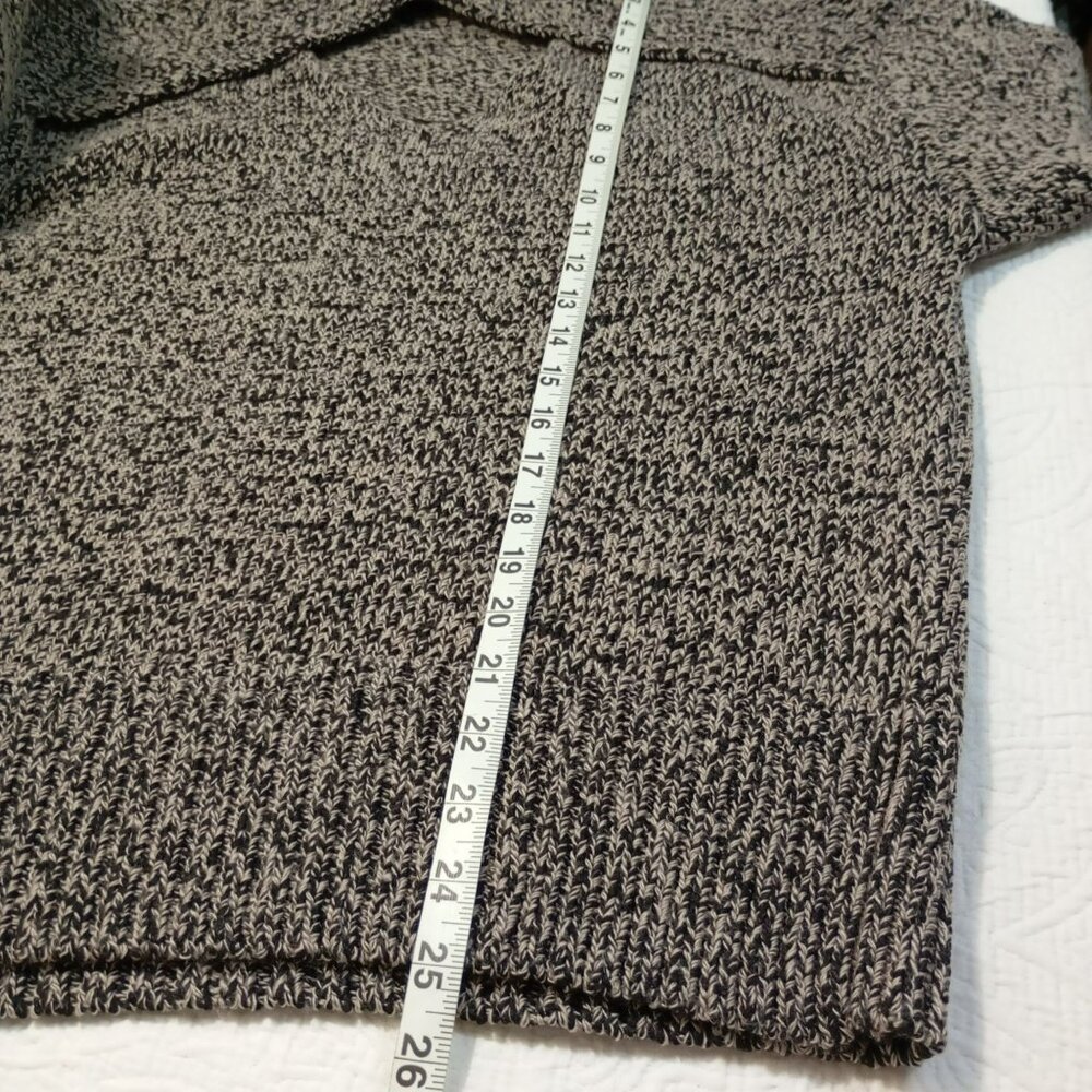 Zara Sweater Size M Womens Black & Beige Chunky Knit Cowl Neck - Picture 10 of 10